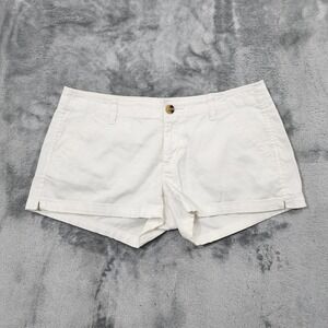 Arizona Jean Company Shorts Womens 5 Juniors White Cotton Chino Shortie Preppy